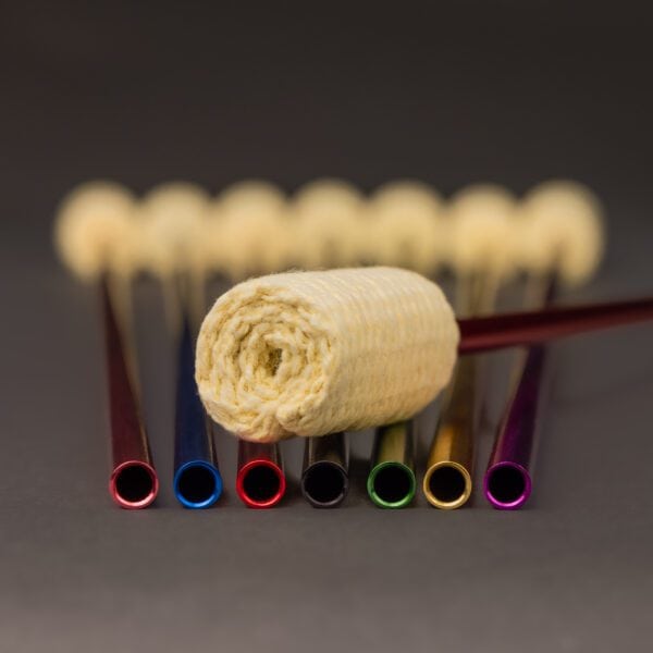 Anodised hollow fire eating torches in multiple colours