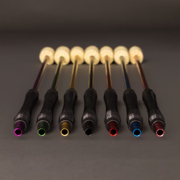 Pair of Colourful, Anodised Fire Eating Hollow Vapor Torches - Image 9