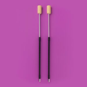 Pair of silicone wrapped hollow fire eating torches