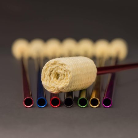 Anodised hollow fire eating torches in multiple colours
